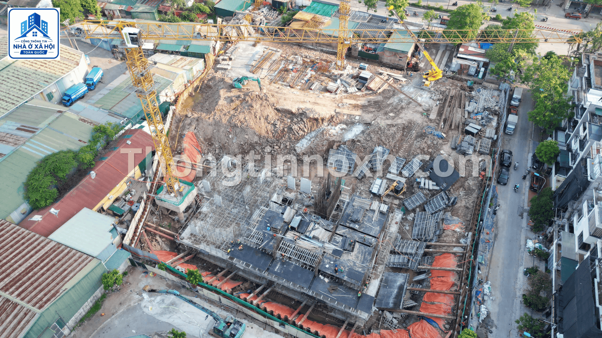 Tiến độ thi công NOXH Tân Lập